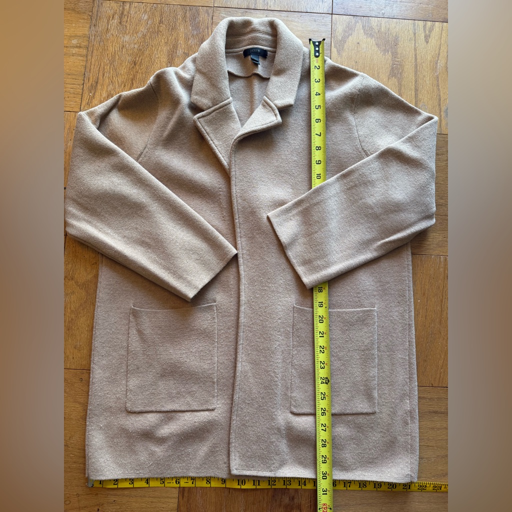 J Crew Sophie Merino Wool Open Front Sweater Blazer Women’s Cardigan Xl Shacket